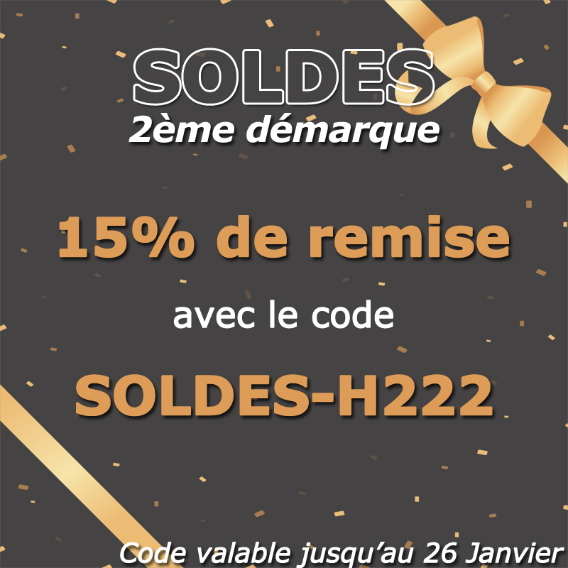 15% de remise avec le code SOLDES-H222